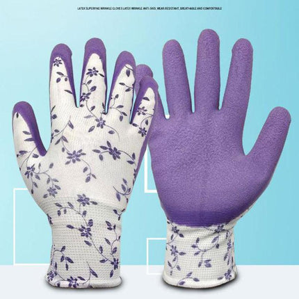 Green Garden Gloves - 5 Pairs Anti-Puncture, Waterproof, Wear-Resistant Gardening Work Gloves for Planting, Weeding, Rose Pruning.