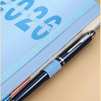 Red 2026 A5 English Daily Planner Notebook 365-Day Schedule Book for Monthly & Annual Planning.