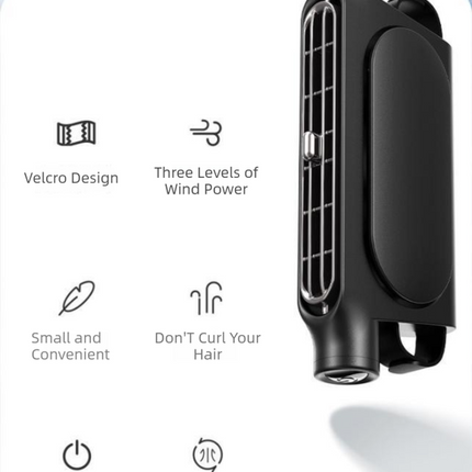 Beige Car Seat Back Headrest Fan USB Powered Turbine Cooling Fan with 3 Adjustable Speeds.
