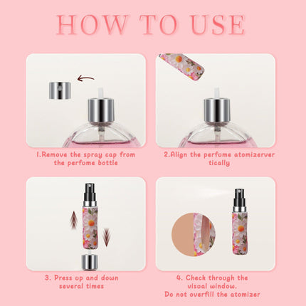 Light Yellow 3 Pcs Portable 5ml Perfume Atomiser Keychain - Refillable Floral Spray Bottle with Butterfly Charm for Travel & Handbag.