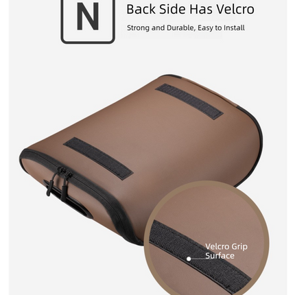 Brown Premium Car Under-Seat Shoe Organiser Box - PVC Leather Storage Case with Anti-Slip Velcro Fixation - Space Saving Vehicle Interior Solution.