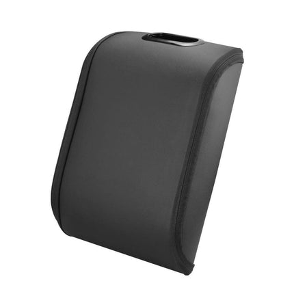 Black Premium Car Under-Seat Shoe Organiser Box - PVC Leather Storage Case with Anti-Slip Velcro Fixation - Space Saving Vehicle Interior Solution.