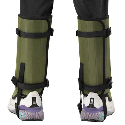 Khaki Outdoor Waterproof Leg Gaiters - Anti-Snake Bite & Scratch Protection Boot Covers - Breathable Nylon Oxford Leg Guards for Hiking Camping.