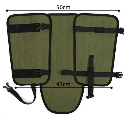 Khaki Outdoor Waterproof Leg Gaiters - Anti-Snake Bite & Scratch Protection Boot Covers - Breathable Nylon Oxford Leg Guards for Hiking Camping.