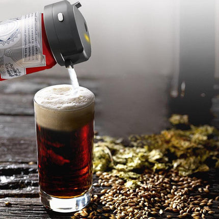 Portable Ultrasonic Beer Foam Maker - Clip-On Canned Beer Dispenser for Creamy Head - Battery Operated Bar Accessory.