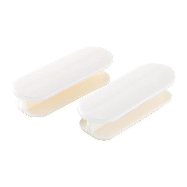 White 10-Pack No-Drill Window Handle Cabinet Pulls - Adhesive Mounting for Easy Installation.