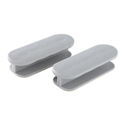 Grey 10-Pack No-Drill Window Handle Cabinet Pulls - Adhesive Mounting for Easy Installation.