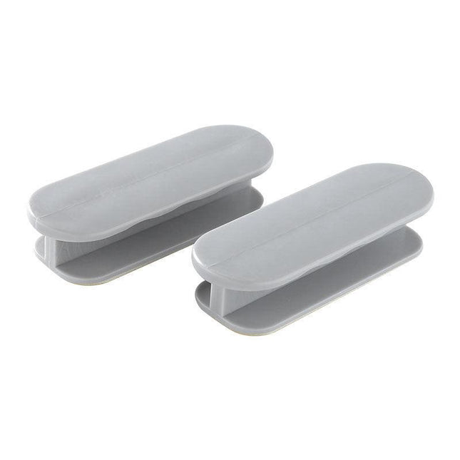 Grey 10-Pack No-Drill Window Handle Cabinet Pulls - Adhesive Mounting for Easy Installation.