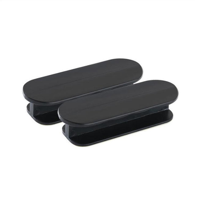 Black 10-Pack No-Drill Window Handle Cabinet Pulls - Adhesive Mounting for Easy Installation.