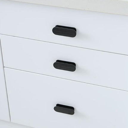 Black 10-Pack No-Drill Window Handle Cabinet Pulls - Adhesive Mounting for Easy Installation.