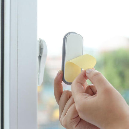 Black 10-Pack No-Drill Window Handle Cabinet Pulls - Adhesive Mounting for Easy Installation.