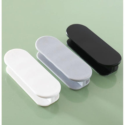 Black 10-Pack No-Drill Window Handle Cabinet Pulls - Adhesive Mounting for Easy Installation.