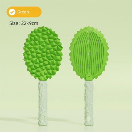 Green Pet Durian Massage Comb 2-Pack - Cat Deshedding Brush with Dual-Sided TPR Design for Soft Skin and Fur Cleaning.