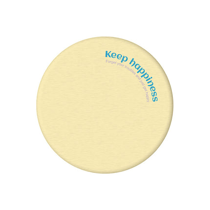 2 Pcs Yellow Quick-Dry Natural Diatom Mud Coaster - Absorbent Bathroom Sink Mat for Kitchen and Washroom Use.