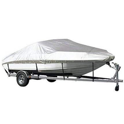 Grey Heavy Duty Waterproof Tarp Covers with Storage Bag, Fits V-Hull, Fish&Ski, Pro-Style, Fishing, Runabout, Bass Boats, 20-22FT(700cm*320cm).