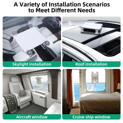 White Star Mini Car Suction Mount Bracket - Universal Glass Mount for Roof, Skylight, and Vehicle Windows.