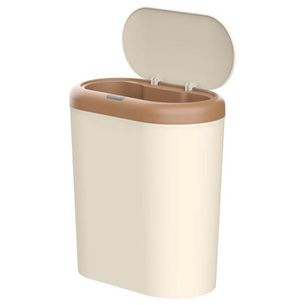 Grey Smart Sensor Trash Can – 15L Capacity, Compact Design for Home Use with Automatic Induction Opening(Three sensor modes).