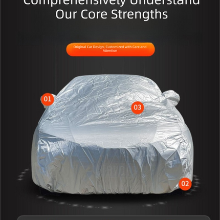 Silver 3S Universal Car Cover – 170T Taffeta Fabric, All-Weather Protection for Cars(4100×1700×1500MM).