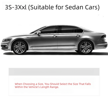 Silver 3XL+ Universal Car Cover – 170T Taffeta Fabric, All-Weather Protection for Cars(5000×2000×1500MM).