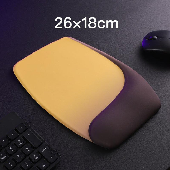 Yellow Comfortable Memory Foam Wrist Rest Set – Ergonomic Mouse Pad & Keyboard Hand Support for Office and Home Use.