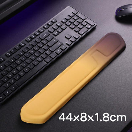 Yellow Comfortable Memory Foam Wrist Rest Set – Ergonomic Mouse Pad & Keyboard Hand Support for Office and Home Use.