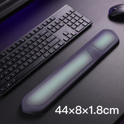 Purple and Green Comfortable Memory Foam Wrist Rest Set – Ergonomic Mouse Pad & Keyboard Hand Support for Office and Home Use.