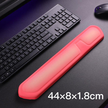 Red and Grey Comfortable Memory Foam Wrist Rest Set – Ergonomic Mouse Pad & Keyboard Hand Support for Office and Home Use.