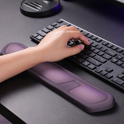 Red and Grey Comfortable Memory Foam Wrist Rest Set – Ergonomic Mouse Pad & Keyboard Hand Support for Office and Home Use.