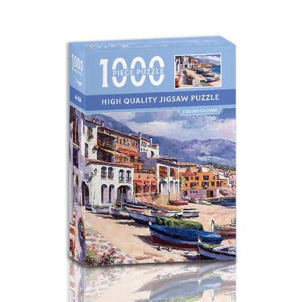 Seaside town 1000-Piece Jigsaw Puzzle – High-Quality Artistic Puzzle for Adults, Stress Relief & Mental Exercise（66-026）.