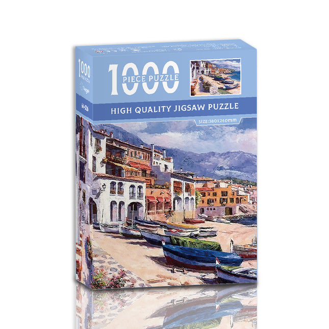 Seaside town 1000-Piece Jigsaw Puzzle – High-Quality Artistic Puzzle for Adults, Stress Relief & Mental Exercise（66-026）.