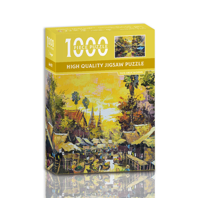 River in the spruce forest 1000-Piece Jigsaw Puzzle – High-Quality Artistic Puzzle for Adults, Stress Relief & Mental Exercise（66-031）.