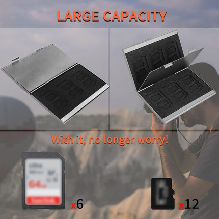 Gold High-Quality Aluminum SD & TF Card Case – Premium Storage Solution for Memory Cards(Memory card not included).