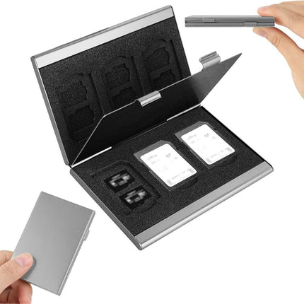 Red High-Quality Aluminum SD & TF Card Case – Premium Storage Solution for Memory Cards(Memory card not included).