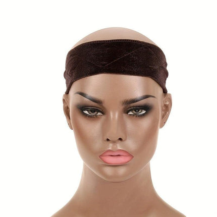 3-Pack Coffee Velvet Wig Headband – Soft, Stretchy & Secure Lace Wig Band for Seamless Hairpiece Fit.