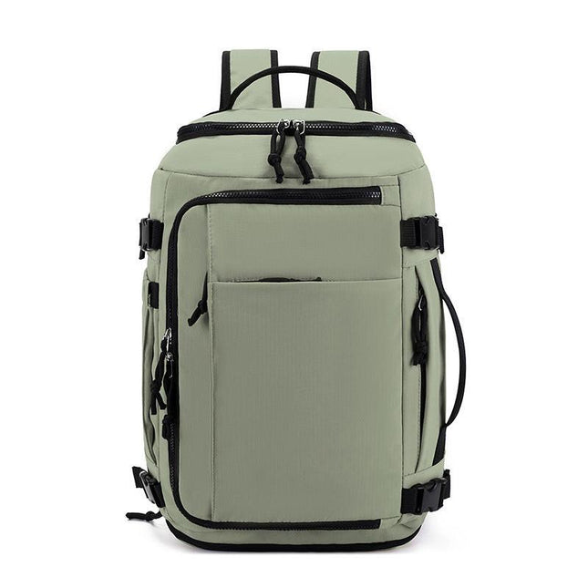 Green Stylish & Spacious Backpack – Lightweight, Expandable Travel & Daily Use Rucksack (31×20×43cm).