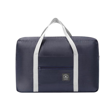 Dark Blue Foldable Travel Duffel Bag – Lightweight, Waterproof Oxford Fabric Storage Bag for Short Trips, Moving(5-Piece Set).