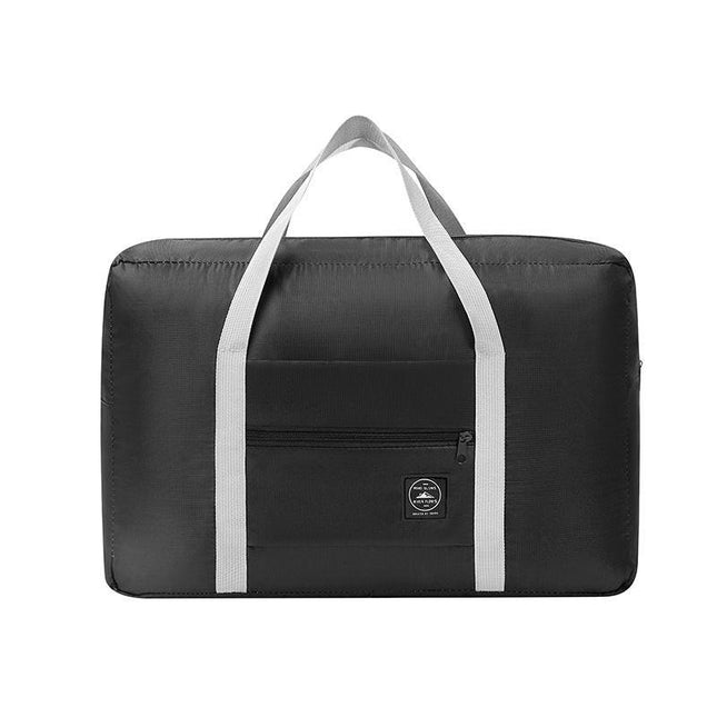 Black Foldable Travel Duffel Bag – Lightweight, Waterproof Oxford Fabric Storage Bag for Short Trips, Moving(5-Piece Set).