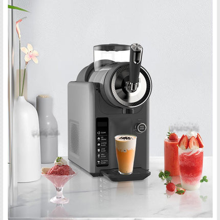 Dark Grey Compact Home Cold Drink & Ice Cream Maker – Multi-Functional Slush, Milkshake, Coffee, Cocktail & Ice Cream Machine with Auto-Clean Function (AU Plug).