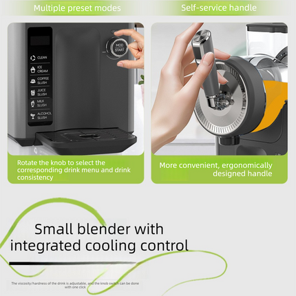 White Compact Home Cold Drink & Ice Cream Maker – Multi-Functional Slush, Milkshake, Coffee, Cocktail & Ice Cream Machine with Auto-Clean Function (AU Plug).