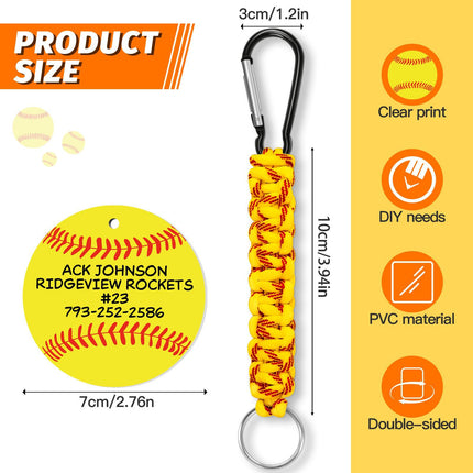 Brown DIY Basketball Keychain – Acrylic Ball Pendant with Nylon Rope, 2-Pack.