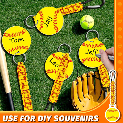 Brown DIY Basketball Keychain – Acrylic Ball Pendant with Nylon Rope, 2-Pack.