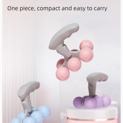Blue Portable 6-Wheel Massage Roller – Quiet, Compact Muscle Relief Tool for Neck, Back, Legs & Shoulders.