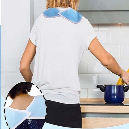 Dark Blue Anti-Stain Feeding Apron with Pocket – Adjustable Care Bib for Elderly & Disabled Adults (2-Pack).