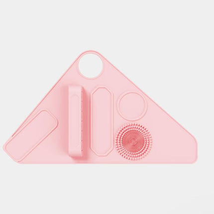 2pc Multi-Functional Silicone Makeup Artist Wristband - Wearable Palette, Brush Holder & Cleaner(pink).