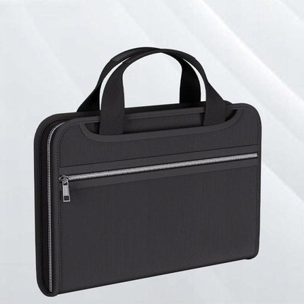 Fireproof & Waterproof Expanding File Folder Organizer with Zipper - Large Capacity Document Safe Bag(Silver zipper handle model).