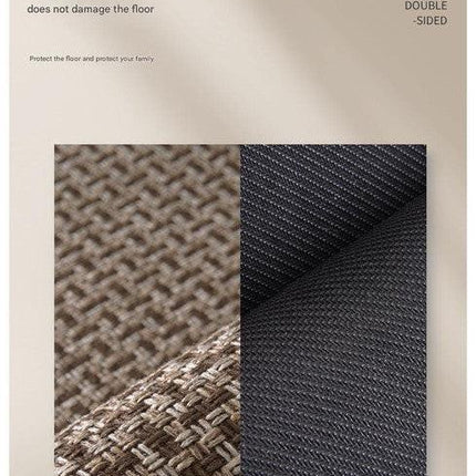 Absorbent & Dirt-Resistant Woven Kitchen Mat - Non-Slip Runner Rug for Home(Interlocking Brown).