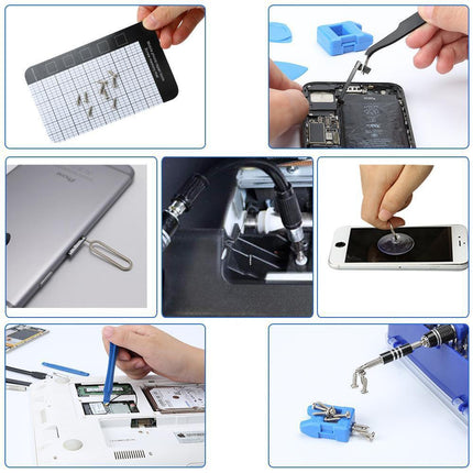 Professional 142-in-1 Precision Screwdriver Repair Tool Kit in Portable Oxford Bag(blue).