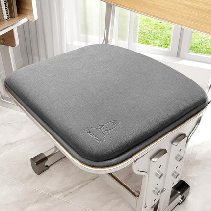 Memory Foam Student Seat Cushion - Pressure Relief, Non-Slip with Adjustable Straps for Healthy Posture(Rocket Gray 36x34cm).