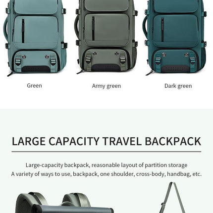 4-in-1 Convertible Travel Backpack & Briefcase - Large Capacity, 16" Laptop Compartment, USB Port(Dark Green).