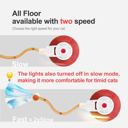 Red Interactive Smart Electric Cat Toy Ball - Automatic Irregular Rolling Teaser for Independent Play.